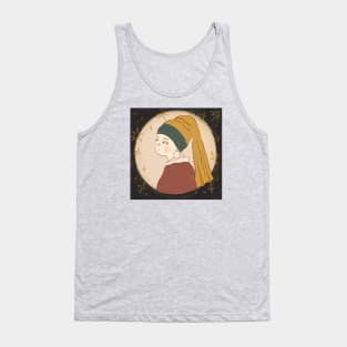 ‏Girl with a Pearl Earring Tank Top